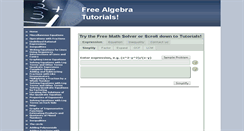 Desktop Screenshot of algebra-help.org