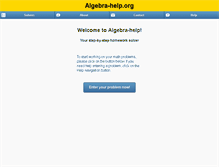 Tablet Screenshot of algebra-help.org