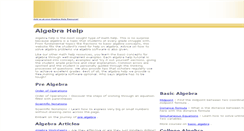 Desktop Screenshot of algebra-help.info