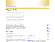 Tablet Screenshot of algebra-help.info